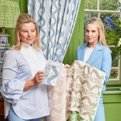 Mrs. Alice Serena Fresson Fabrics|Putty Ikat Stripe Fabric