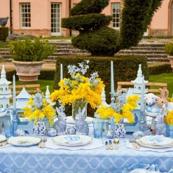 Mrs. Alice Rattan Tableware|Rattan Blue Ribboned Rabbit With Basket (Pair)