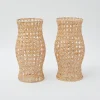 Mrs. Alice Rattan Tableware|Rattan Hurricane Lantern (Pair)