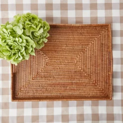 Mrs. Alice Rattan Tableware|Rattan Tray