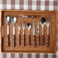 Mrs. Alice Rattan Tableware|Rattan Tray