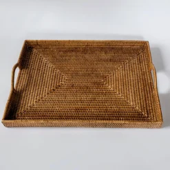 Mrs. Alice Rattan Tableware|Rattan Tray