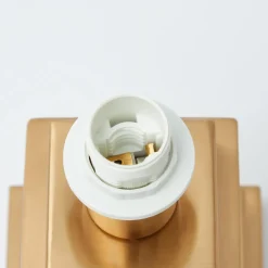 Mrs. Alice Lamps & Lighting|Rechargeable Lamp With Blue Lotus Lampshade