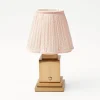 Mrs. Alice Lamps & Lighting|Rechargeable Lamp With Pink Lotus Lampshade