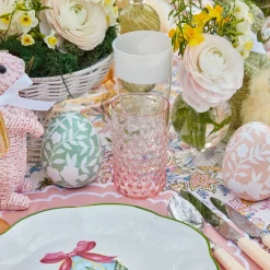 Mrs. Alice Glassware Sets|Rose Pink Hobnail Water Glasses & Jug Set