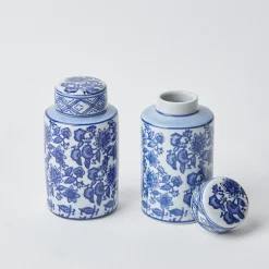 Mrs. Alice Vases|Round Chinoiserie Ginger Jars (Pair)