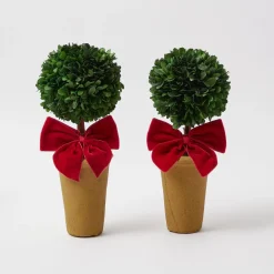 Mrs. Alice Napkin Rings, Bows & Wreaths|Ruby Red Velvet Napkin Bows (Set Of 4)