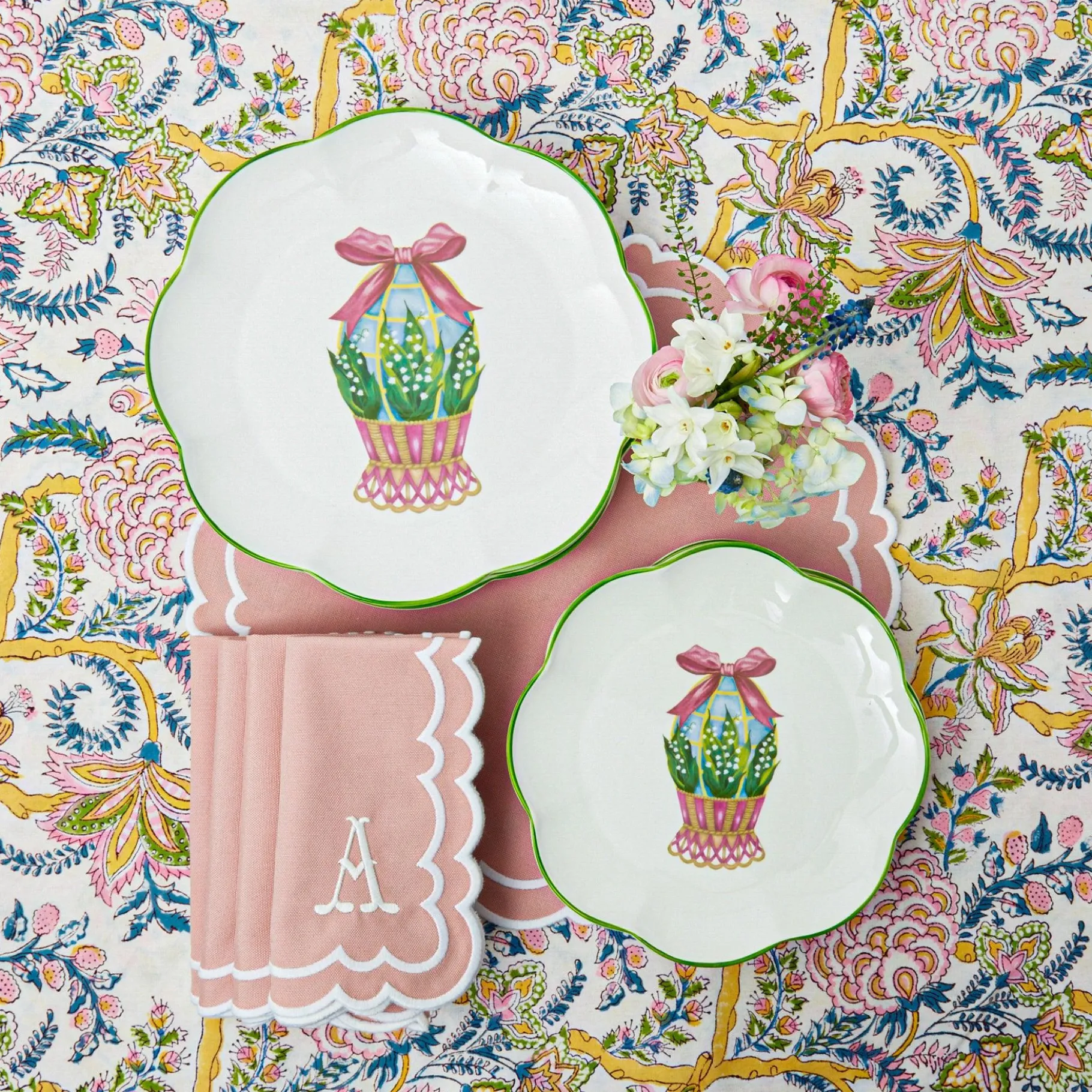 Mrs. Alice Starter Plates|Scalloped Easter Dinner & Starter Plate (Set Of 8)