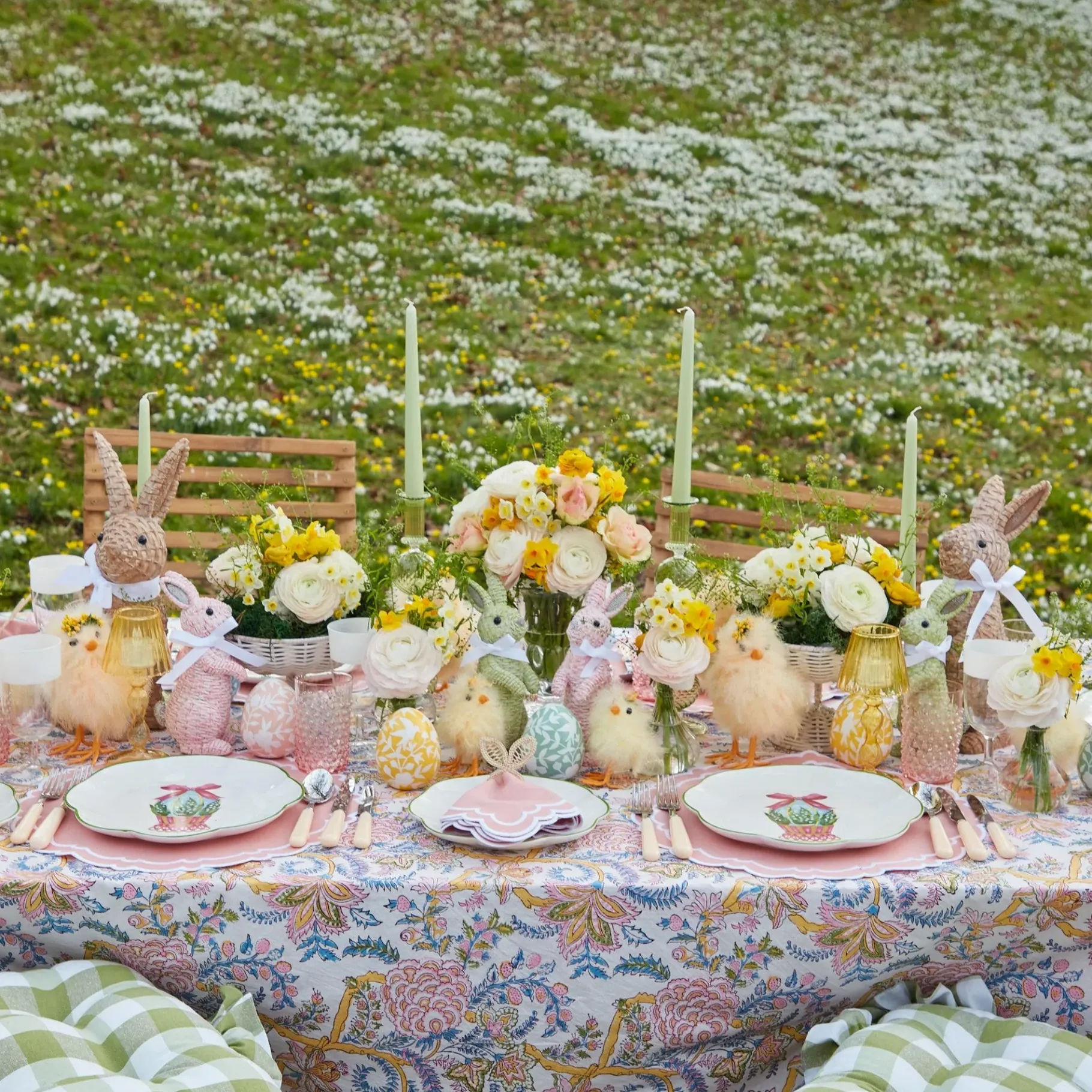 Mrs. Alice Crockery Sets|Scalloped Easter Dinner & Starter Plate (Set Of 8)