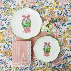 Mrs. Alice Crockery Sets|Scalloped Easter Dinner & Starter Plate (Set Of 8)