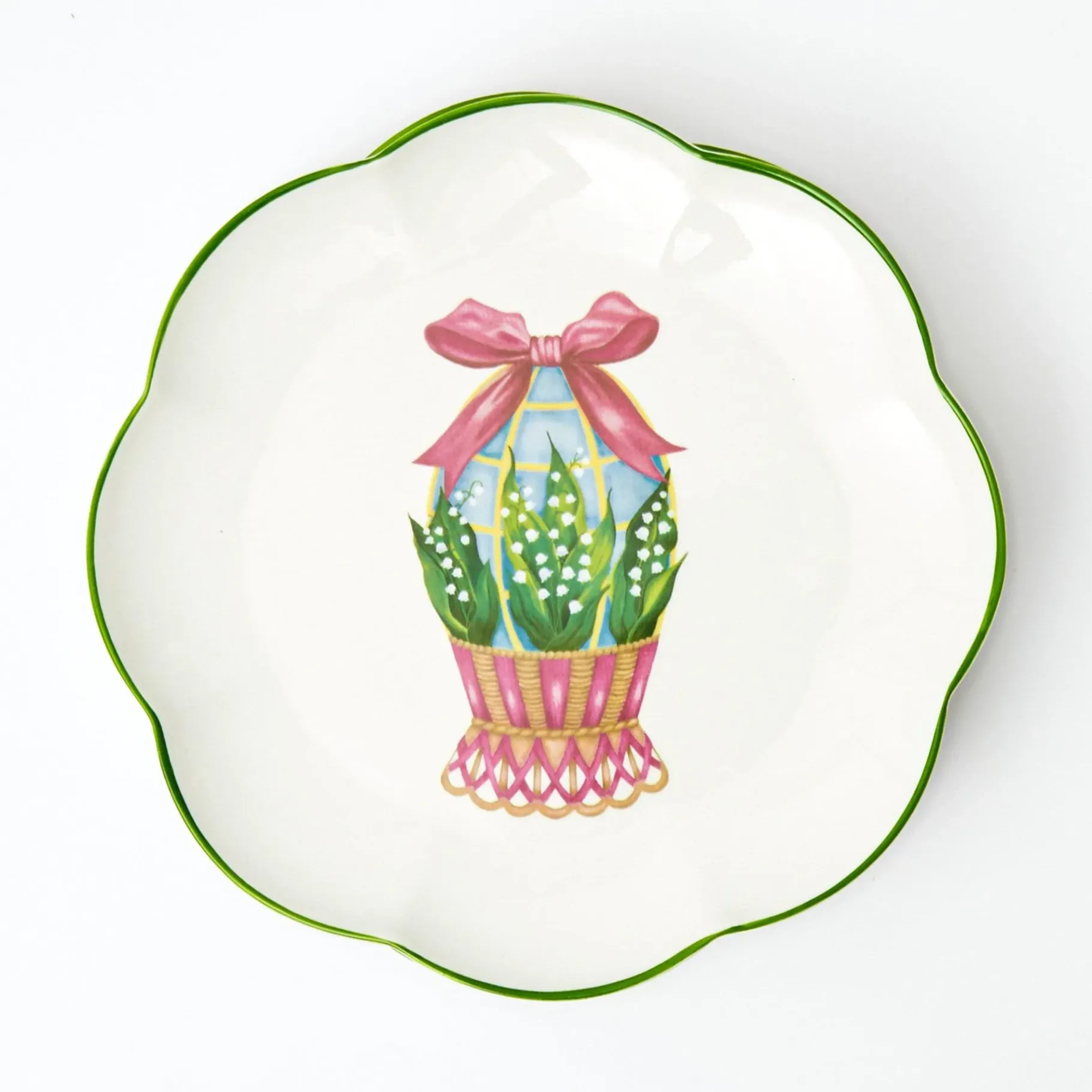 Mrs. Alice Crockery Sets|Scalloped Easter Dinner & Starter Plate (Set Of 8)