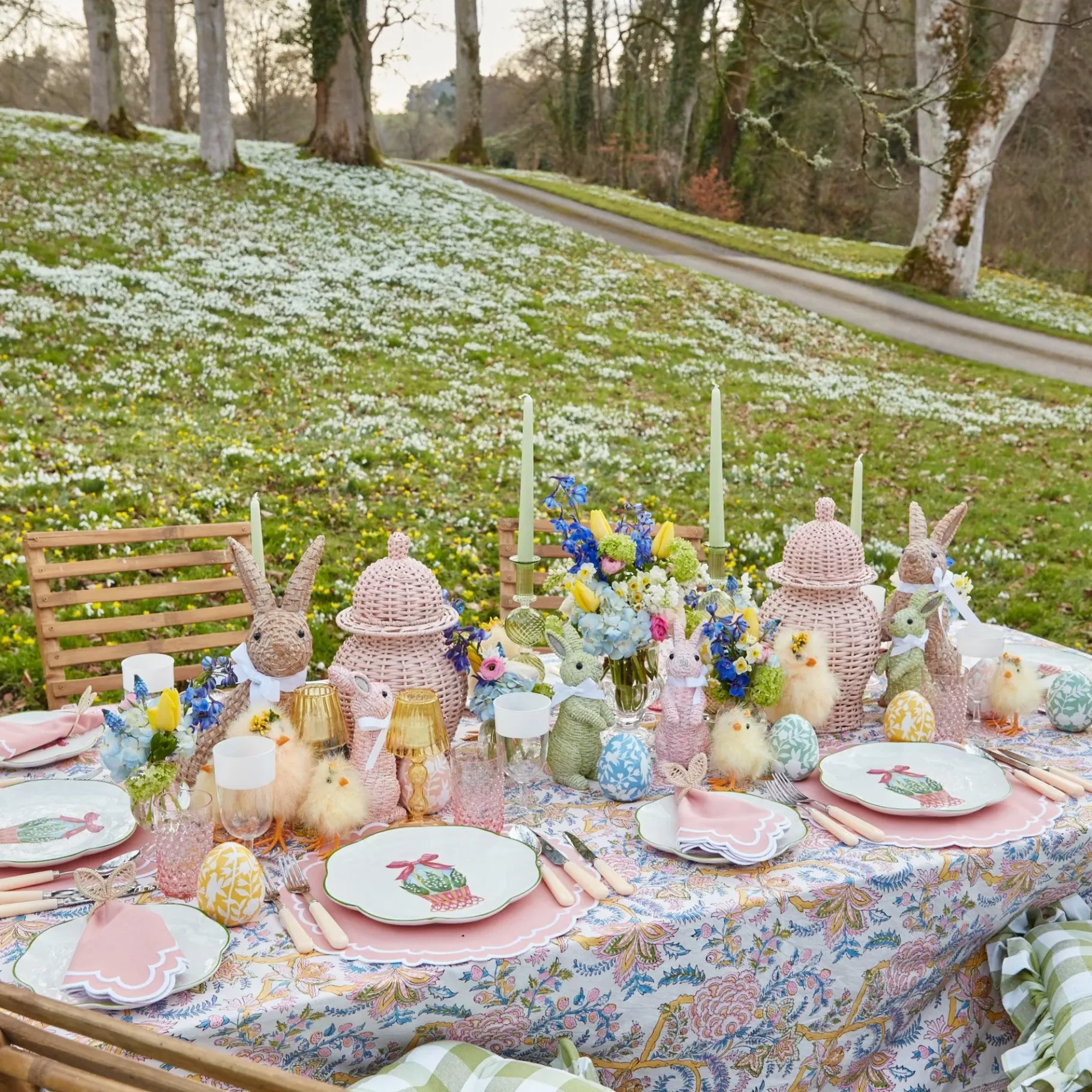 Mrs. Alice Crockery Sets|Scalloped Easter Dinner Plate (Set Of 4)