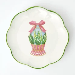 Mrs. Alice Crockery Sets|Scalloped Easter Dinner Plate (Set Of 4)