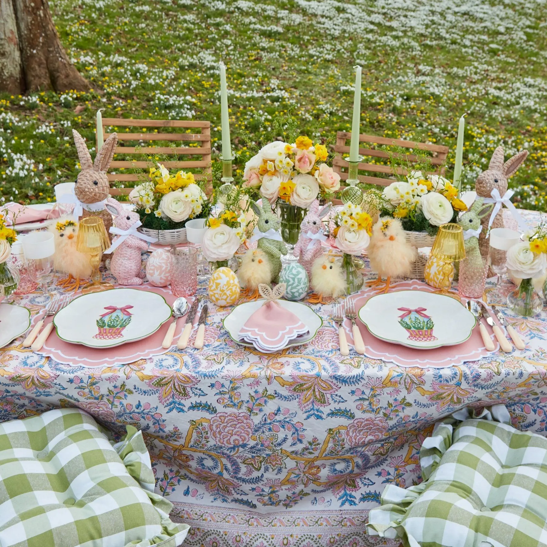 Mrs. Alice Crockery Sets|Scalloped Easter Dinner Plate (Set Of 4)