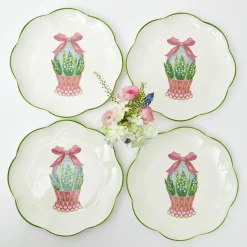 Mrs. Alice Dinner Plates|Scalloped Easter Dinner Plate (Set Of 4)