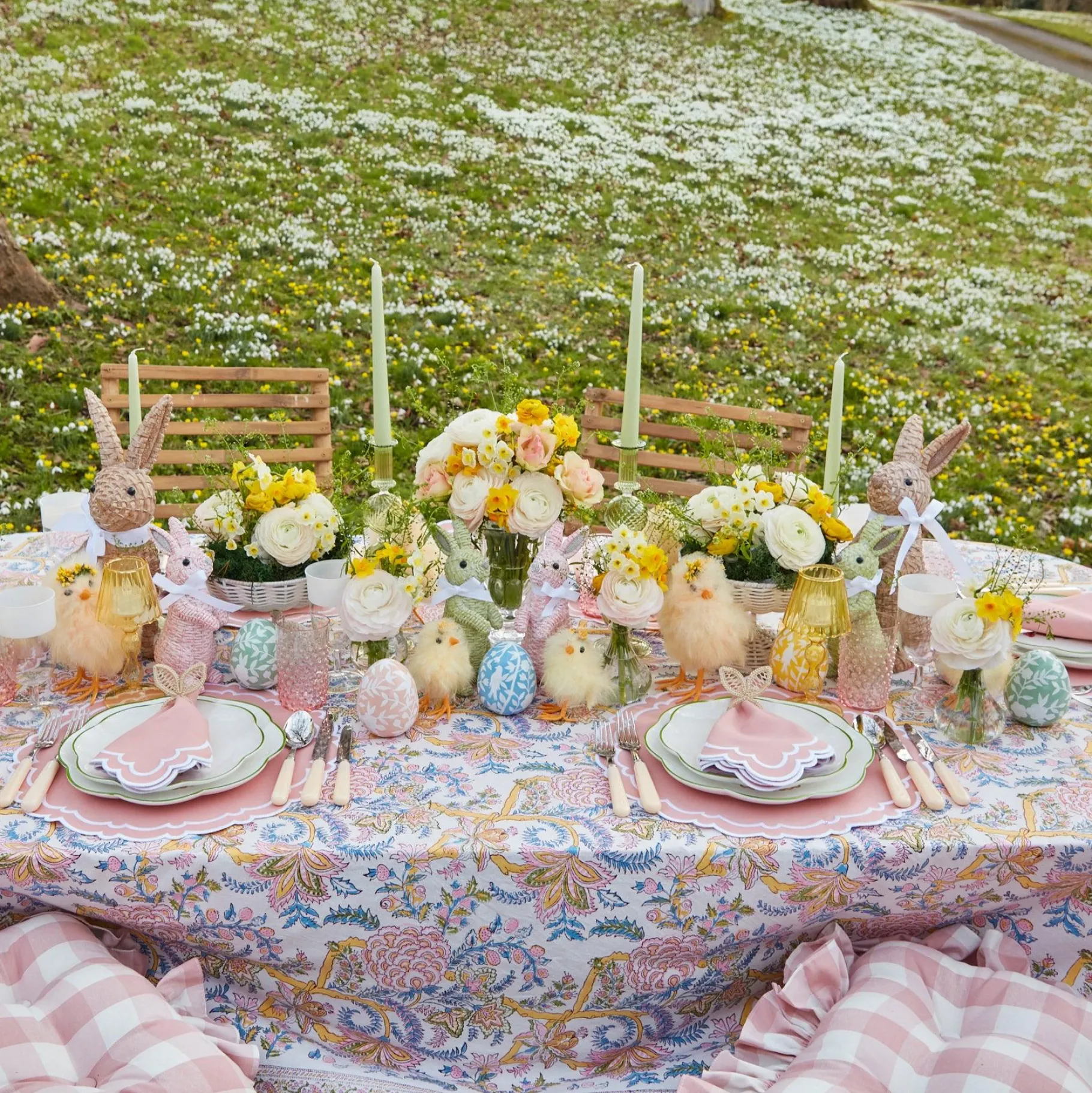 Mrs. Alice Starter Plates|Scalloped Easter Starter Plates (Set Of 4)