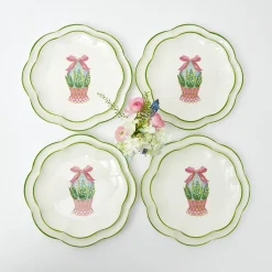 Mrs. Alice Starter Plates|Scalloped Easter Starter Plates (Set Of 4)