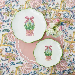 Mrs. Alice Crockery Sets|Scalloped Easter Starter Plates (Set Of 4)