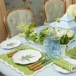 Mrs. Alice Dinner Plates|Scalloped Lily Of The Valley Dinner Plate