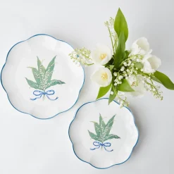 Mrs. Alice Dinner Plates|Scalloped Lily Of The Valley Dinner Plate
