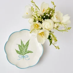 Mrs. Alice Starter Plates|Scalloped Lily Of The Valley Starter Plate (Set Of 4)