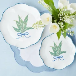 Mrs. Alice Starter Plates|Scalloped Lily Of The Valley Starter Plate