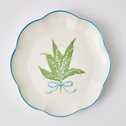 Mrs. Alice Dinner Plates|Scalloped Lily Of The Valley Dinner Plate (Set Of 4)