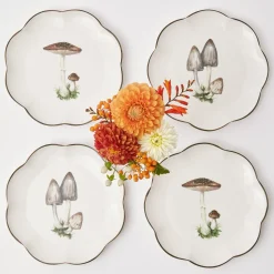 Mrs. Alice Starter Plates|Scalloped Mushroom Starter Plate (Grey)