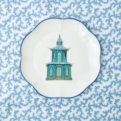 Mrs. Alice Dinner Plates|Scalloped Pagoda Dinner Plate (Set Of 4)