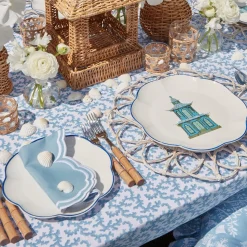 Mrs. Alice Dinner Plates|Scalloped Pagoda Dinner Plate (Set Of 4)