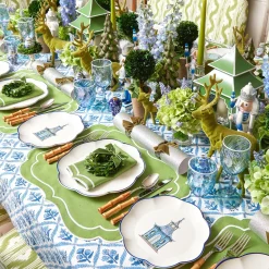 Mrs. Alice Crockery Sets|Scalloped Pagoda Starter Plate (Set Of 4)