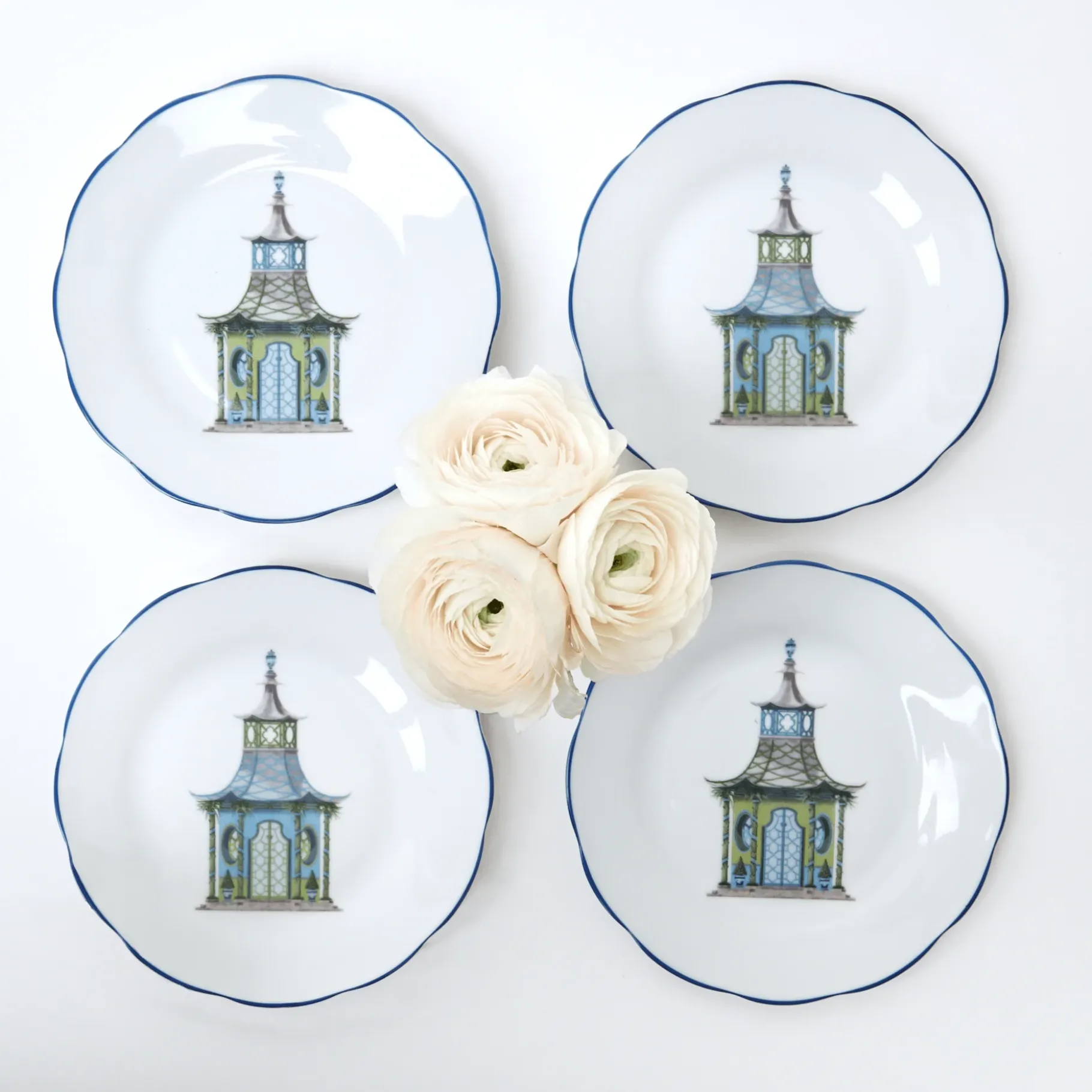 Mrs. Alice Starter Plates|Scalloped Pagoda Starter Plate (Set Of 4)