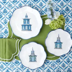 Mrs. Alice Starter Plates|Scalloped Pagoda Starter Plate (Set Of 4)