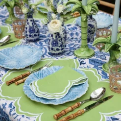 Mrs. Alice Napkins|Serena Apple Green Scalloped Napkins (Set Of 4)