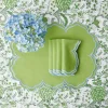 Mrs. Alice Placemats|Serena Apple Green With Blue Placemats (Set Of 4)