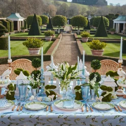 Mrs. Alice Napkins|Serena Applique Blue Napkins (Set Of 4)