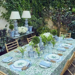 Mrs. Alice Napkins|Serena Applique Blue Napkins (Set Of 4)