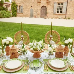 Mrs. Alice Placemats|Serena Applique Green Placemats (Set Of 4)