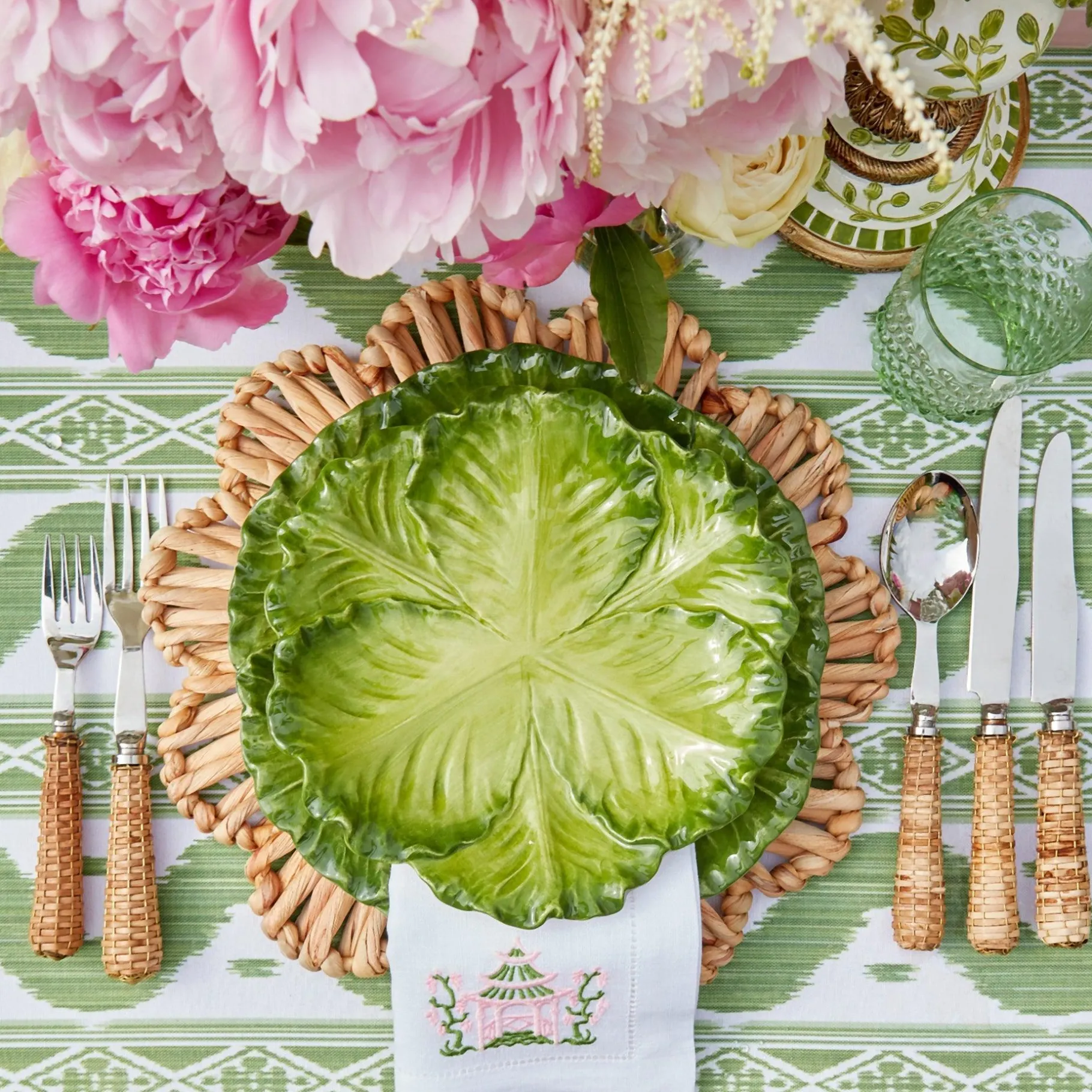 Mrs. Alice Starter Plates|Serena Green Cabbage Dinner & Starter Plates (Set Of 8)