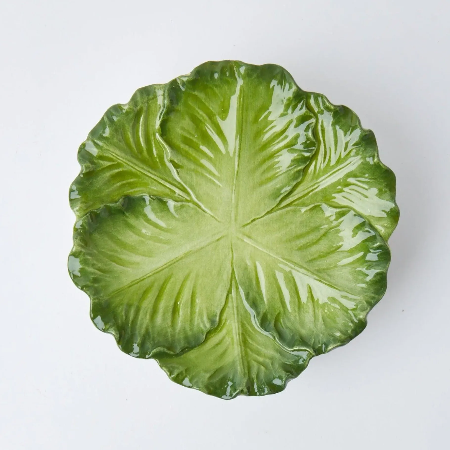 Mrs. Alice Crockery Sets|Serena Green Cabbage Starter Plate (Set Of 4)