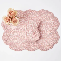 Mrs. Alice Napkins|Serena Pink Leopard Napkins (Set Of 4)