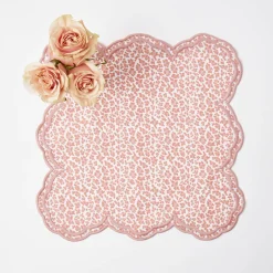 Mrs. Alice Napkins|Serena Pink Leopard Napkins (Set Of 4)