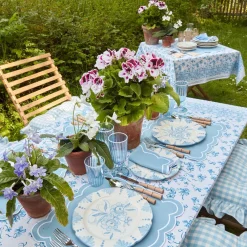 Mrs. Alice Dinner Plates|Seville Blue Gardenia Dinner Plate