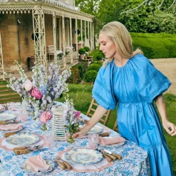 Mrs. Alice Dinner Plates|Seville Blue Gardenia Dinner Plate