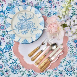 Mrs. Alice Dinner Plates|Seville Blue Gardenia Dinner Plate