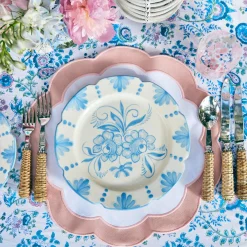 Mrs. Alice Dinner Plates|Seville Blue Gardenia Dinner Plate (Set Of 4)