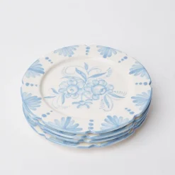 Mrs. Alice Dinner Plates|Seville Blue Gardenia Dinner Plate (Set Of 4)