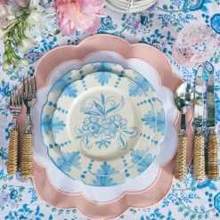 Mrs. Alice Dinner Plates|Seville Blue Gardenia Dinner Plate (Set Of 4)