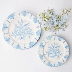 Mrs. Alice Seville Crockery|Seville Blue Gardenia Dinner Plate