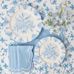 Mrs. Alice Seville Crockery|Seville Blue Gardenia Dinner Plate